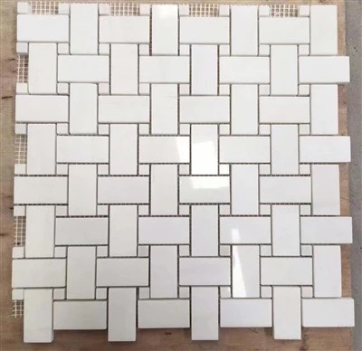 Mosaik Marmer Tenunan Keranjang