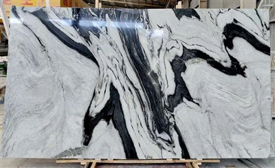 Lempengan Marmer Putih Panda Untuk Pelapis Dinding dan Ubin