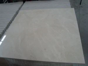 Crema Marfil Marmer Ubin Ubin Lapisan Laminated