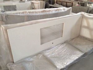 Putih buatan kuarsa untuk Countertops dapur dan bagian atas meja (YLT-#2607N)