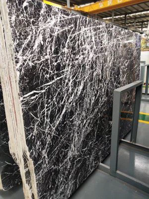 Perusahaan Snow Black Marble Slab