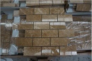 Ubin Mosaik Subway Emperador Marmer Ringan