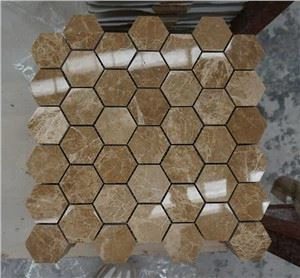 Ubin Mosaik Marrón Emperador Claro