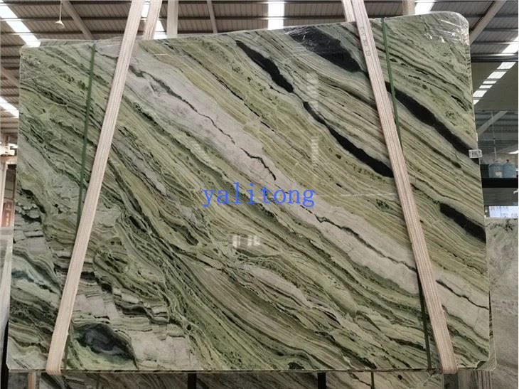 Desain Lembaran Marmer Raggio Verde Cina