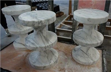 Arsitektur Desain Baru Meja Samping Marmer Arabescato yang diasah