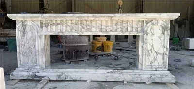 Mantel Perapian Marmer Arabescato