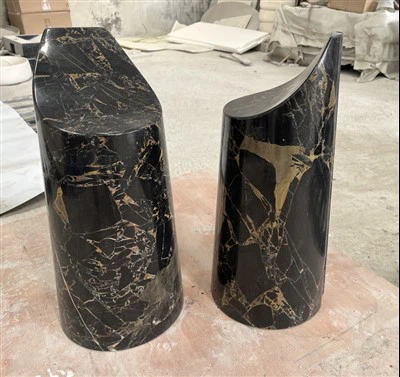 Alas Lampu Marmer Hitam